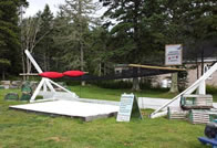 The World's Largest Hammock, woven from one long piece of rope, is on display and can be tried outside Taggart's Seabright business, Bay Hammocks, along the Peggys Cove Road.