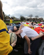 largest rugby scrum