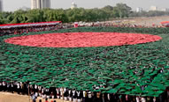  Largest human national flag: Bangladesh breaks Guinness World Records' record