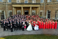  A Leeds couple has smashed the previous Guiness World record for Bridesmaids and Ushers by having a massive 130 Bridesmaid and 103 ushers. Amy Ewing and Radio DJ Alex Simmons tied the knot with 230 friends at Rudding Park, Harrogate, North Yorkshire.