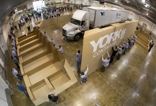 Largest Cardboard Box York Container Breaks Guinness World Records 